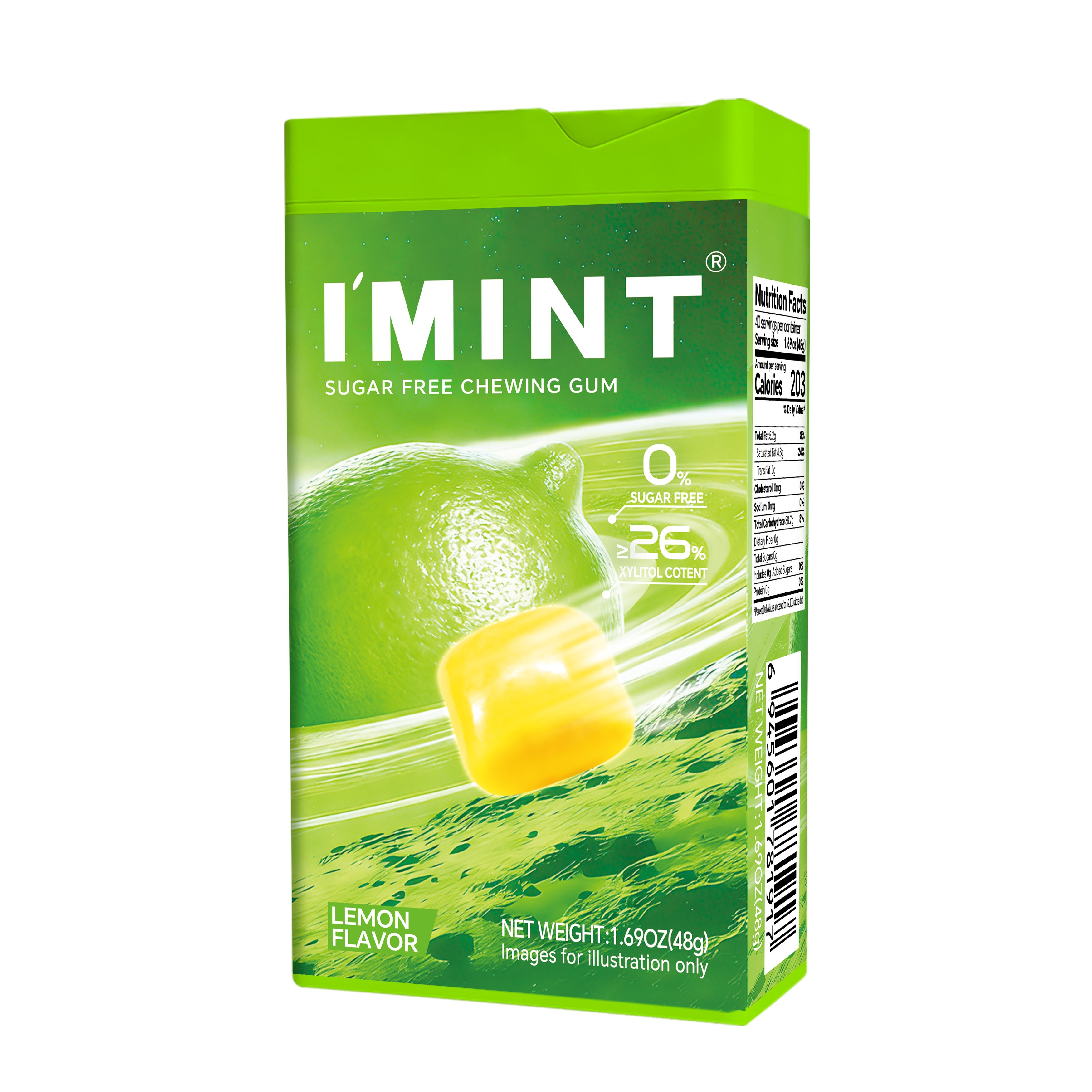 I'MINT Sugar-free Chewing Gum(Lemon Flavor) 48g