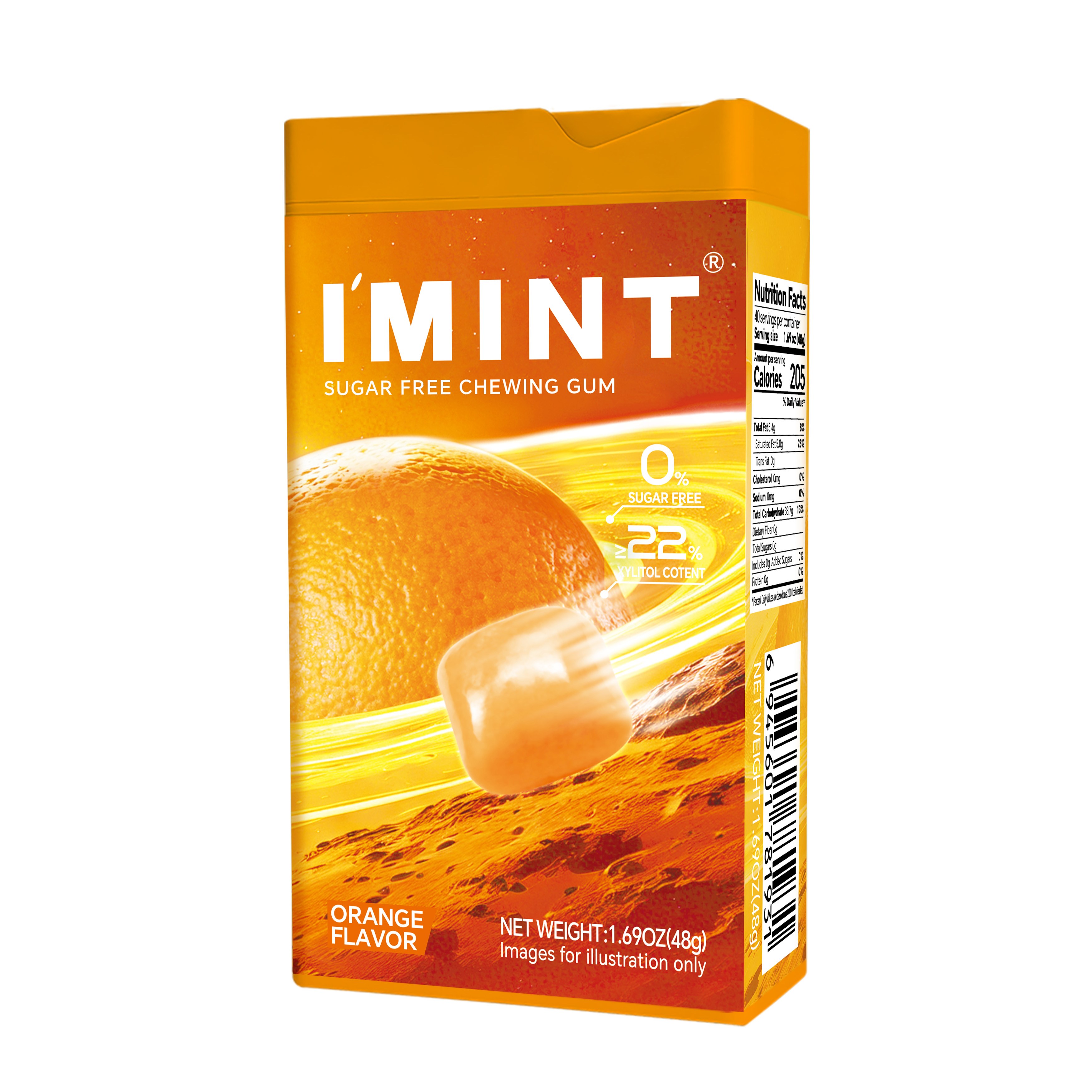 I'MINT Sugar-free Chewing Gum(Orange Flavor) 48g